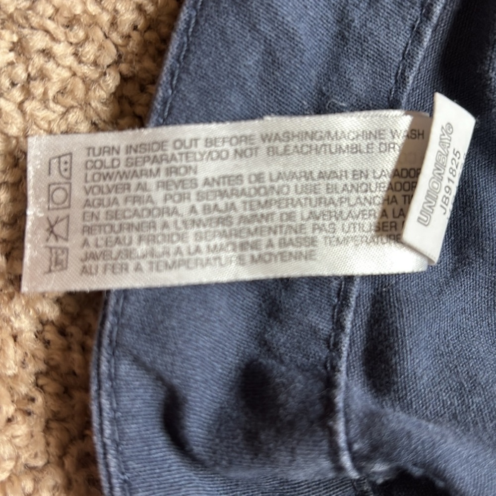 Juniors UNIONBAY Delaney Stretch Twill Blue Casual Utility Shorts Size 9 - Picture 7 of 7